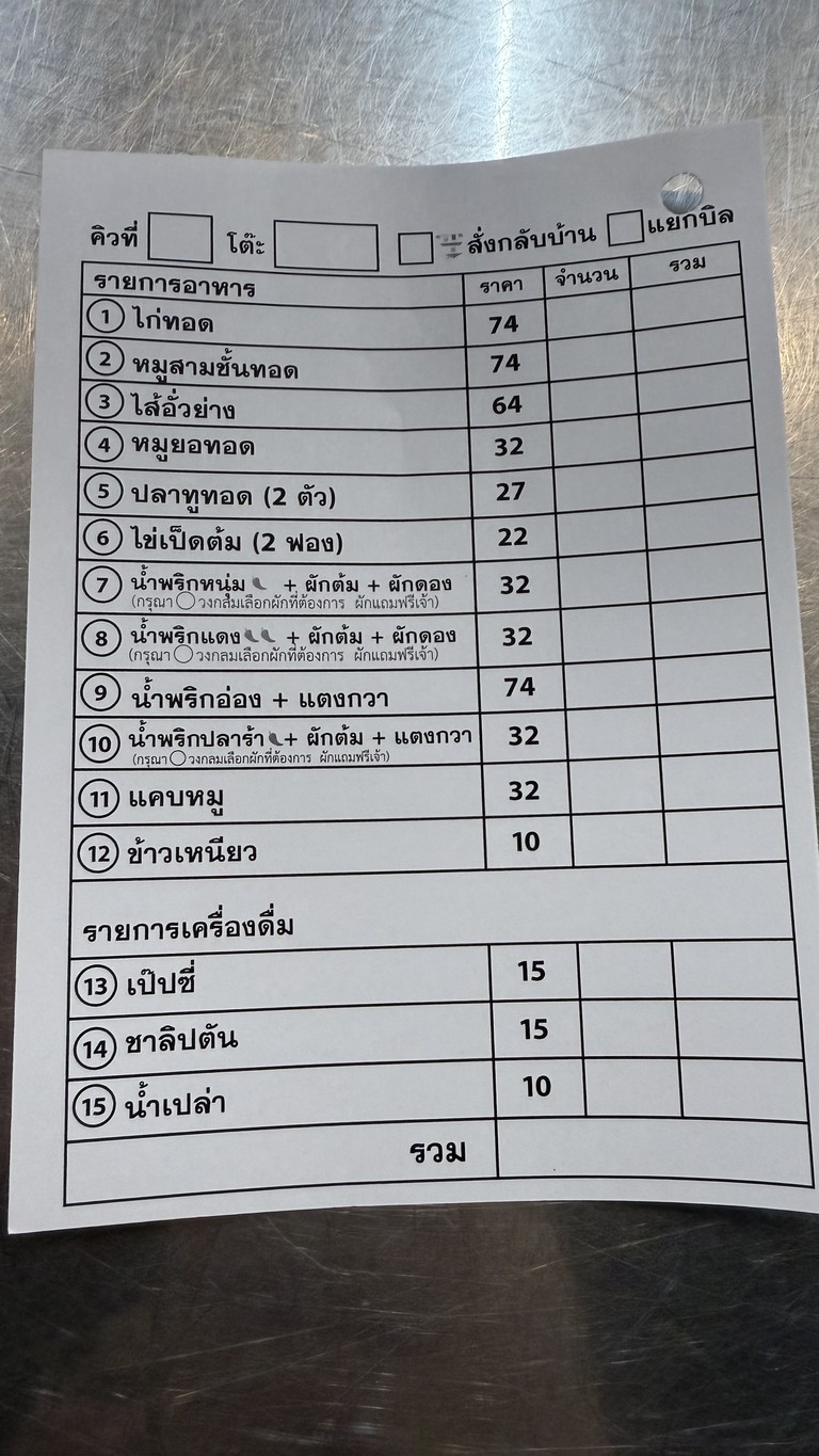 จิ๊นทอดป้าตือ menu 1