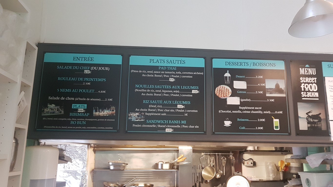 Street food station menu 1