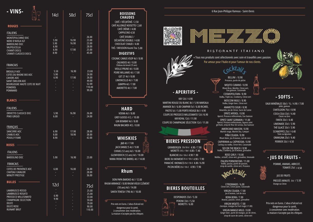MEZZO menu 1
