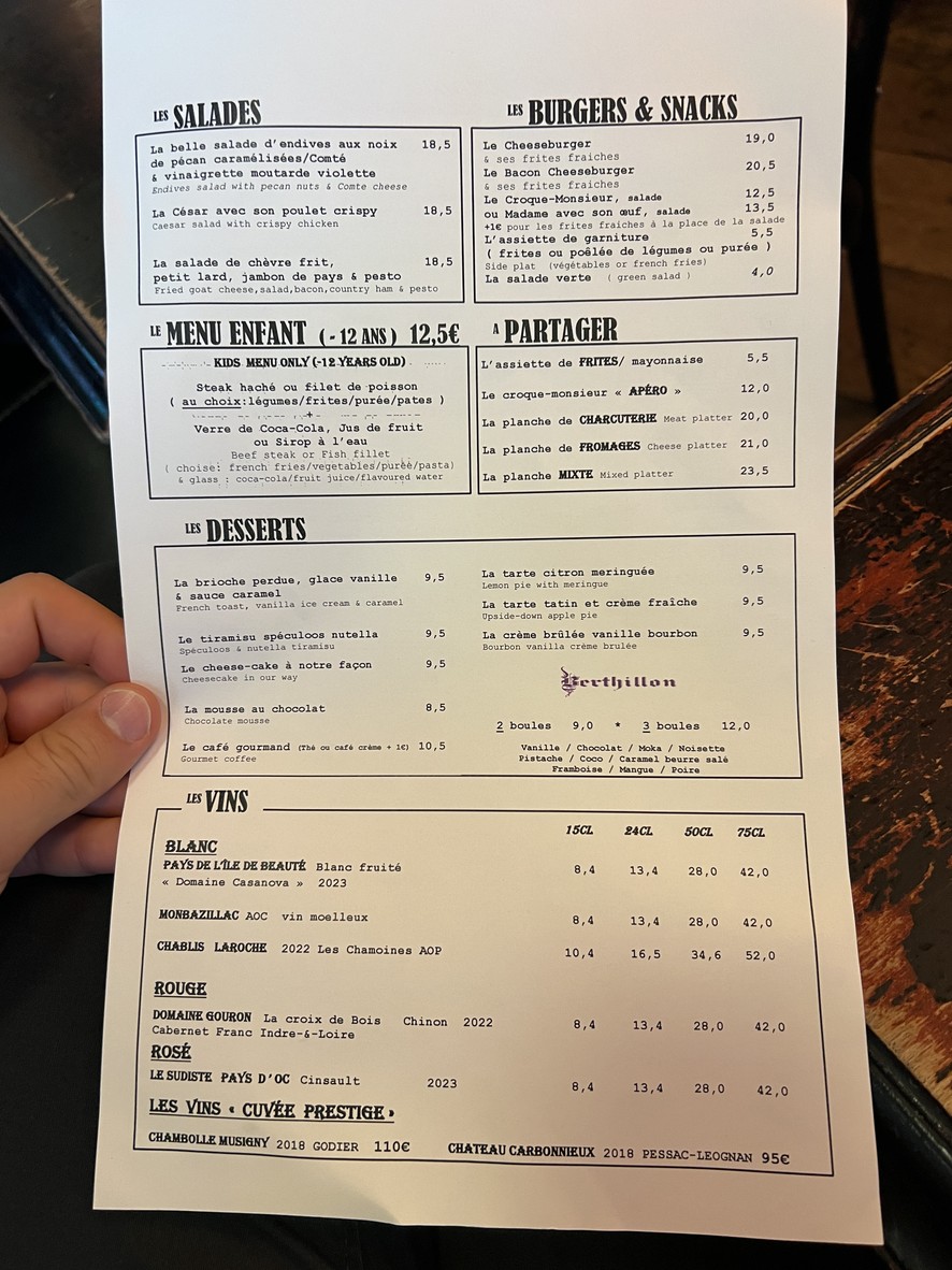 Cafe Francoeur menu 2