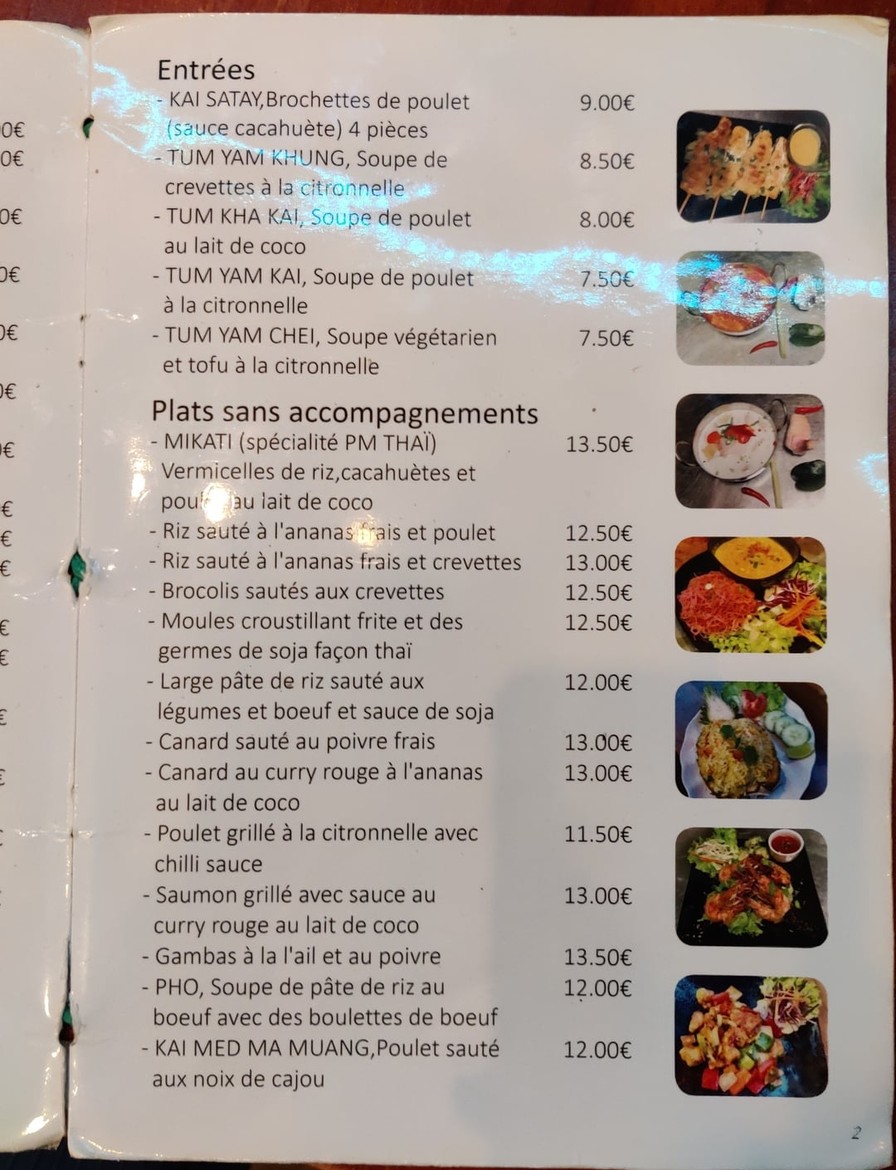 Pmthai menu 2