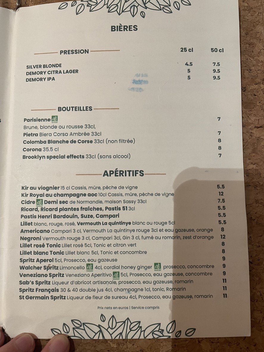 La Cabane menu 3
