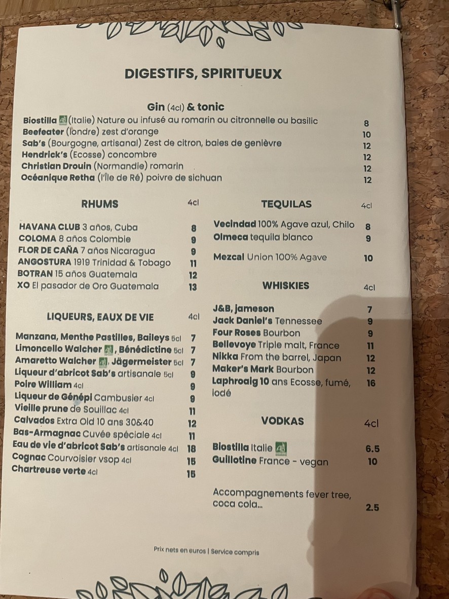 La Cabane menu 4