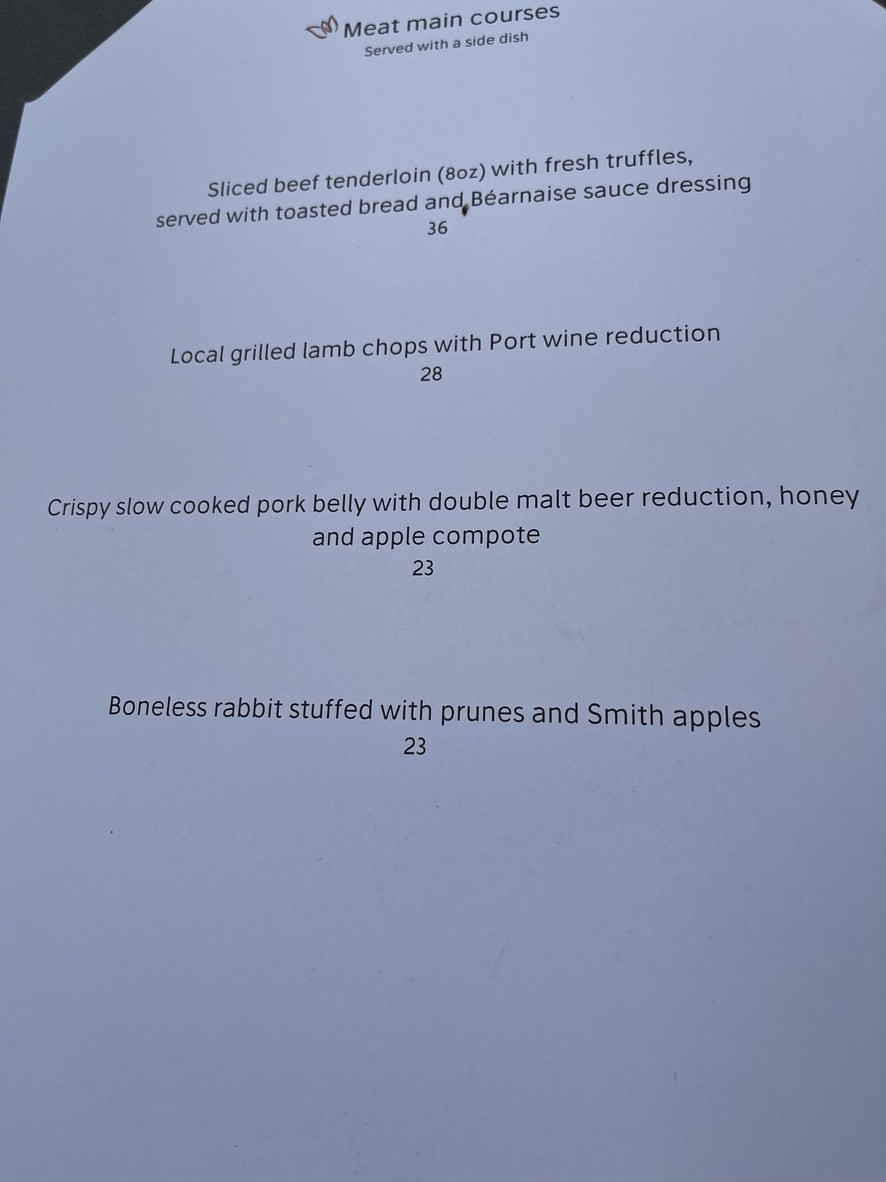 Ambrosia Rooftop Restaurant & Bar menu 3