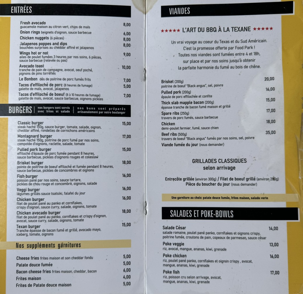 Food Park menu 1