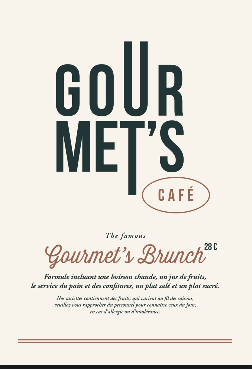 Gourmet’s Café - Argenteuil menu 1