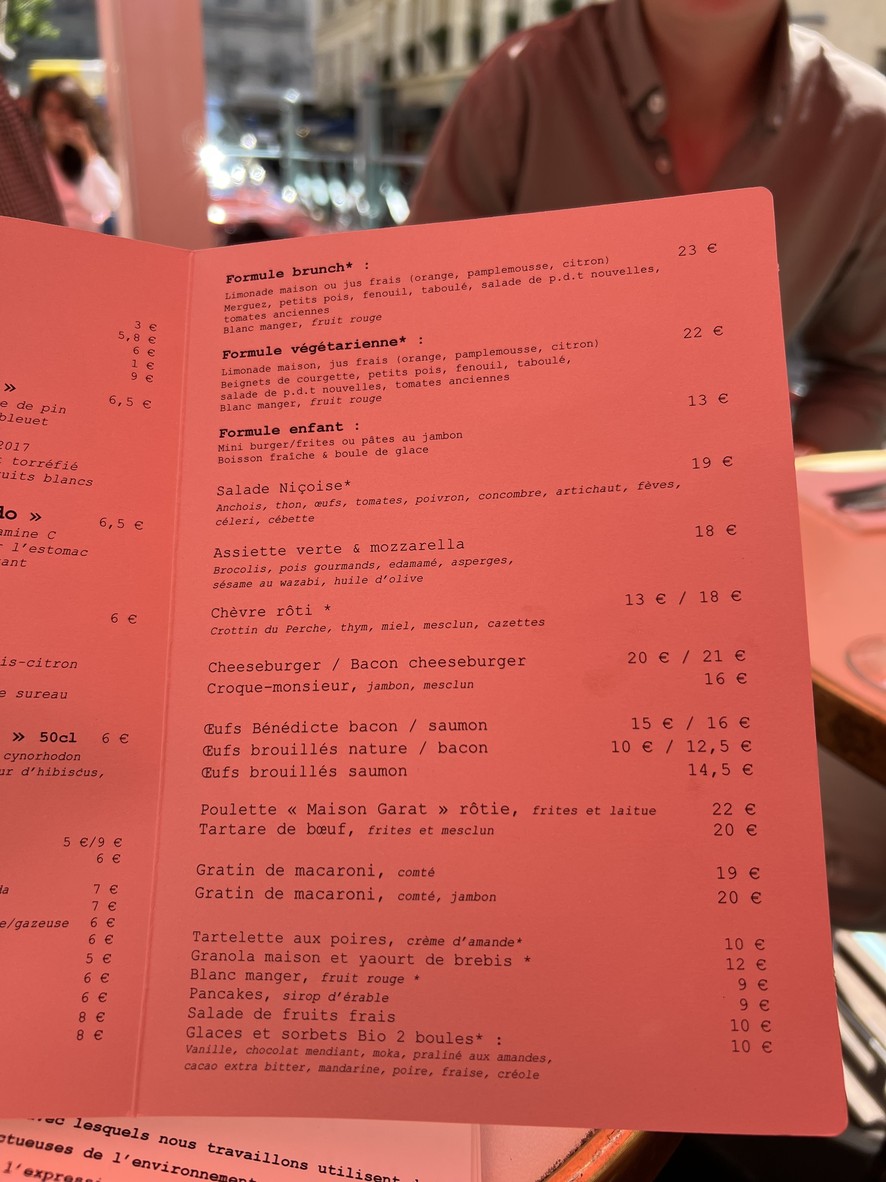 Restaurant Amour menu 3
