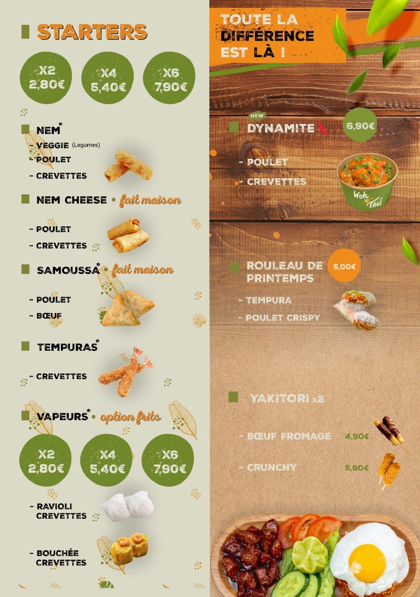 Wok N’ Thaï - Colombes menu 1