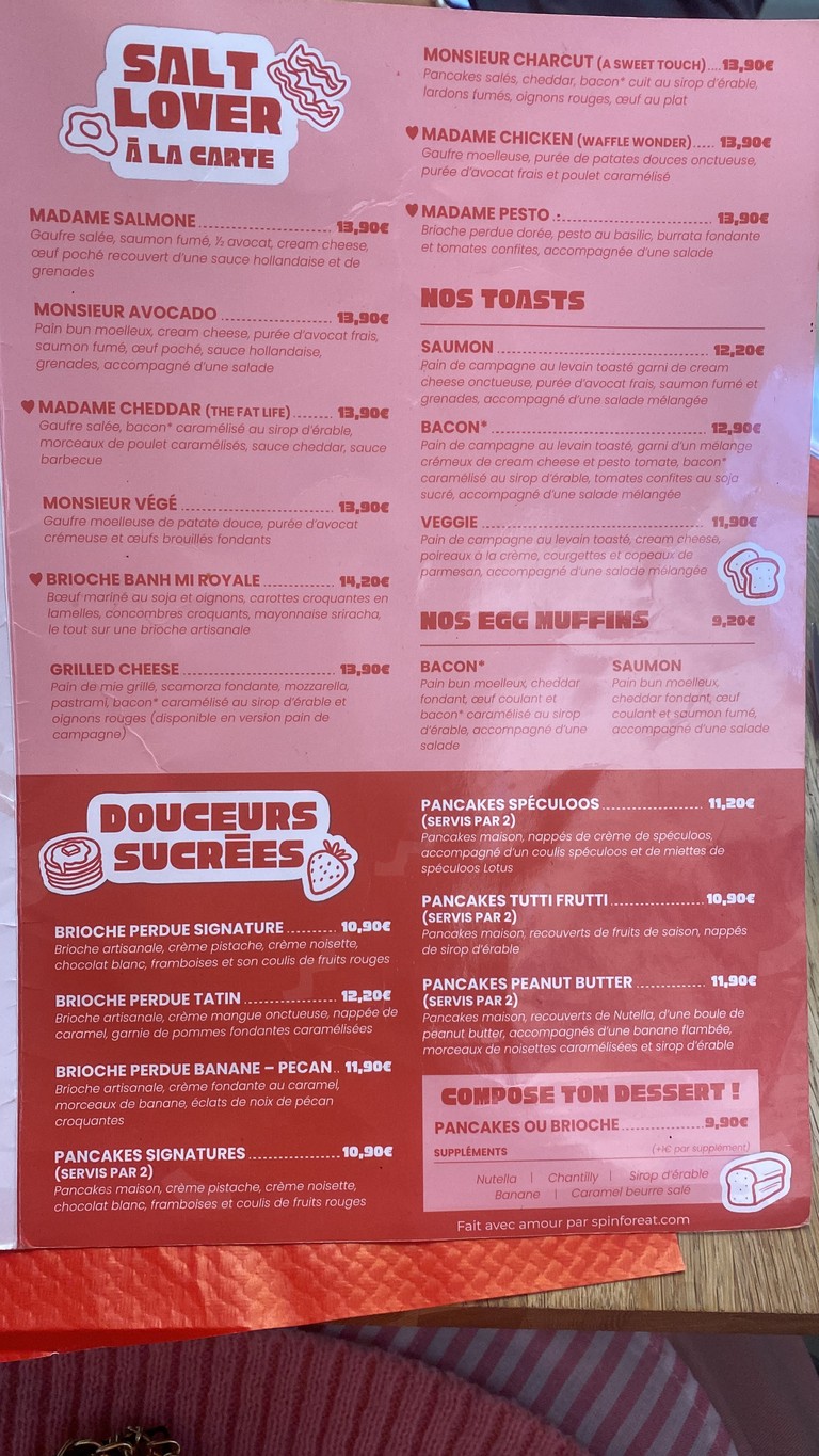 Faim de Semaine - Brunch paris 11 menu 2