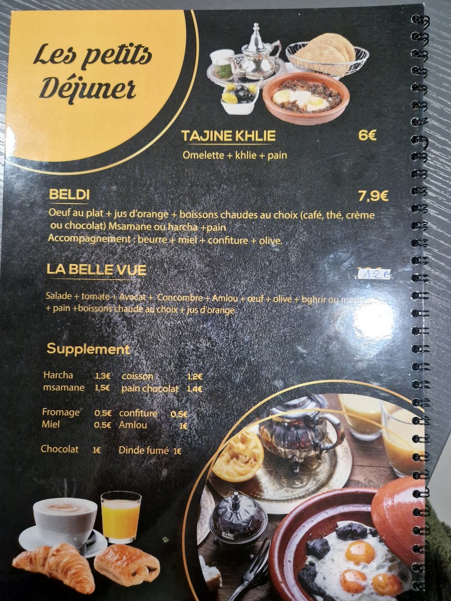 Cafe Restaurant La Belle Vue menu 1