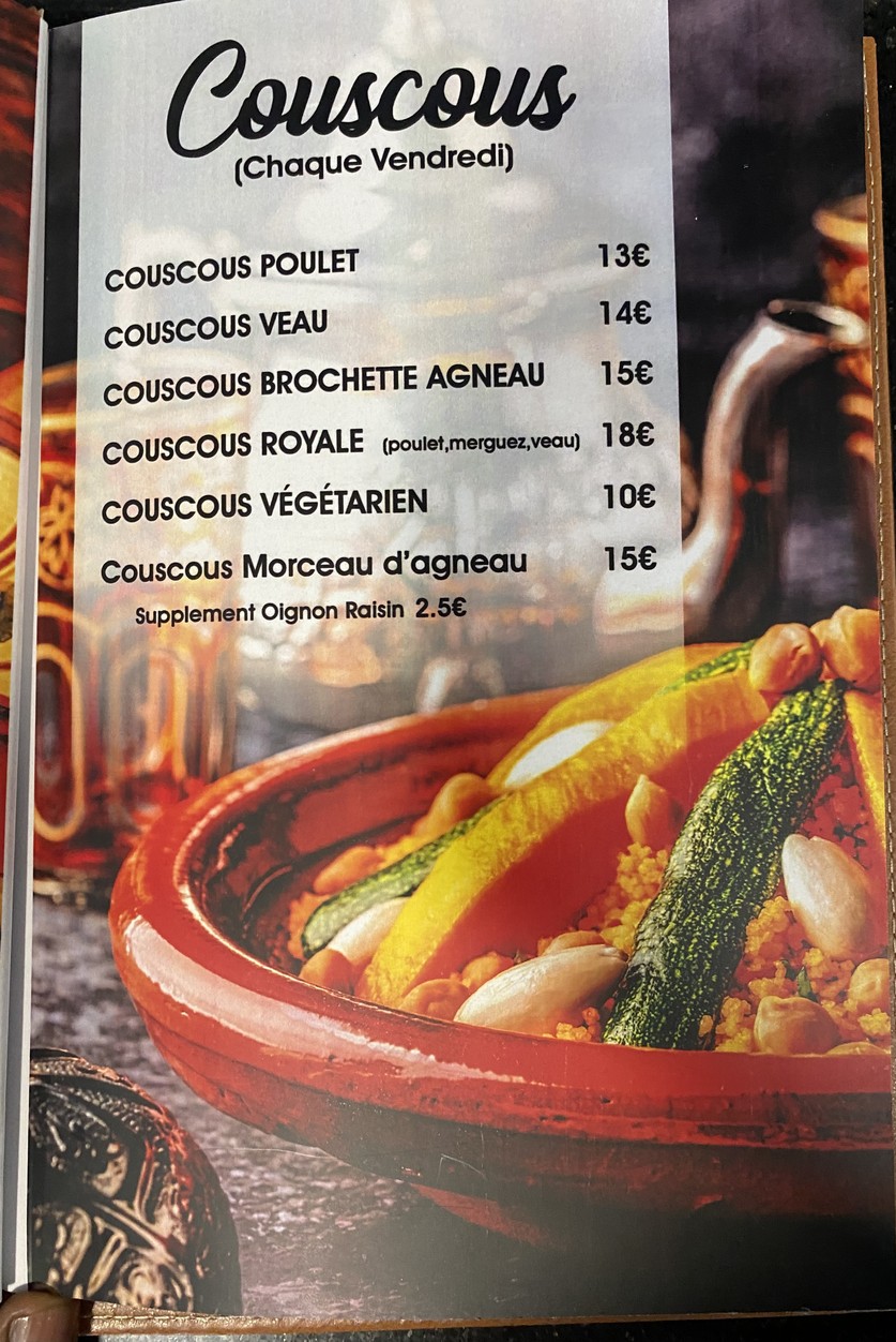 Cafe Restaurant La Belle Vue menu 4