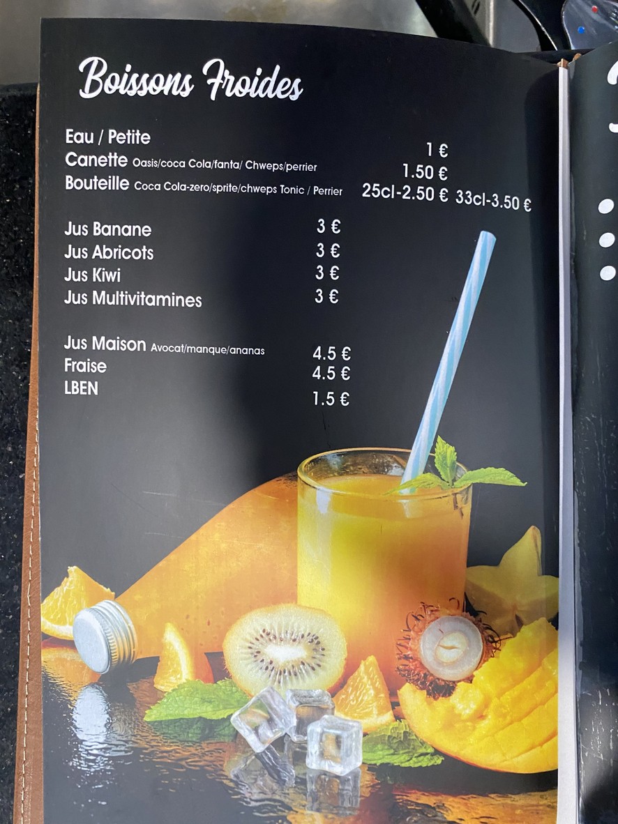 Cafe Restaurant La Belle Vue menu 7