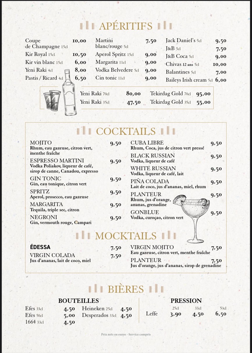 Restaurant Edessa 12 menu 8