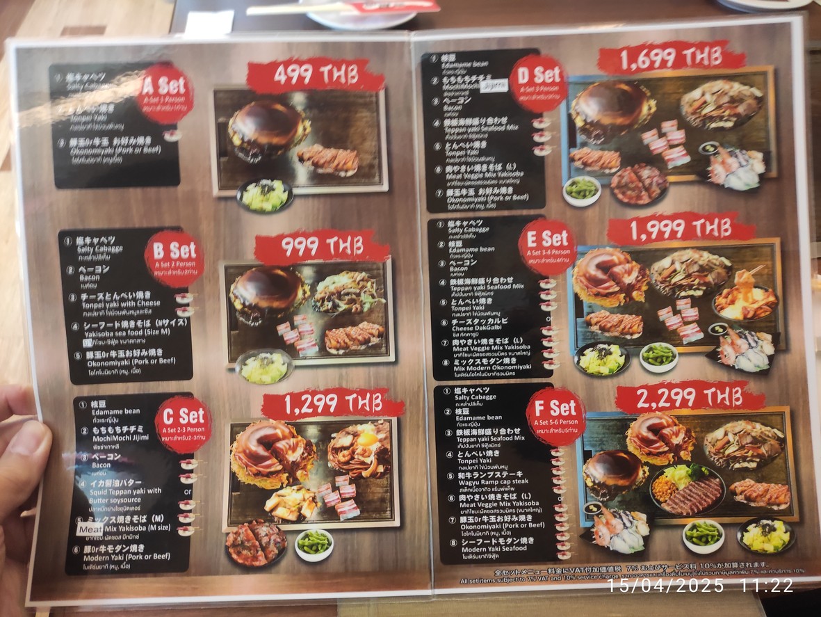 فوغتسو ​@ دونكي مول ثونغلور menu 2