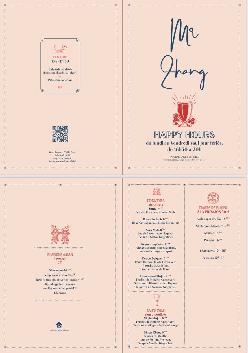 Mr.Zhang menu 1