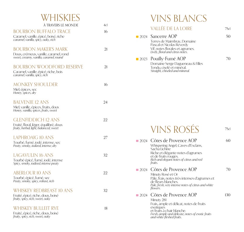 Benihana Paris menu 1