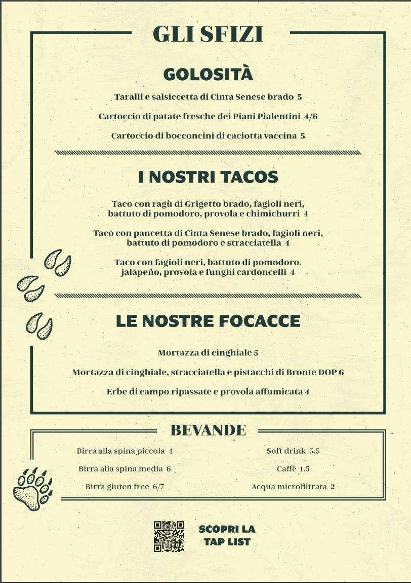 Brado menu 3
