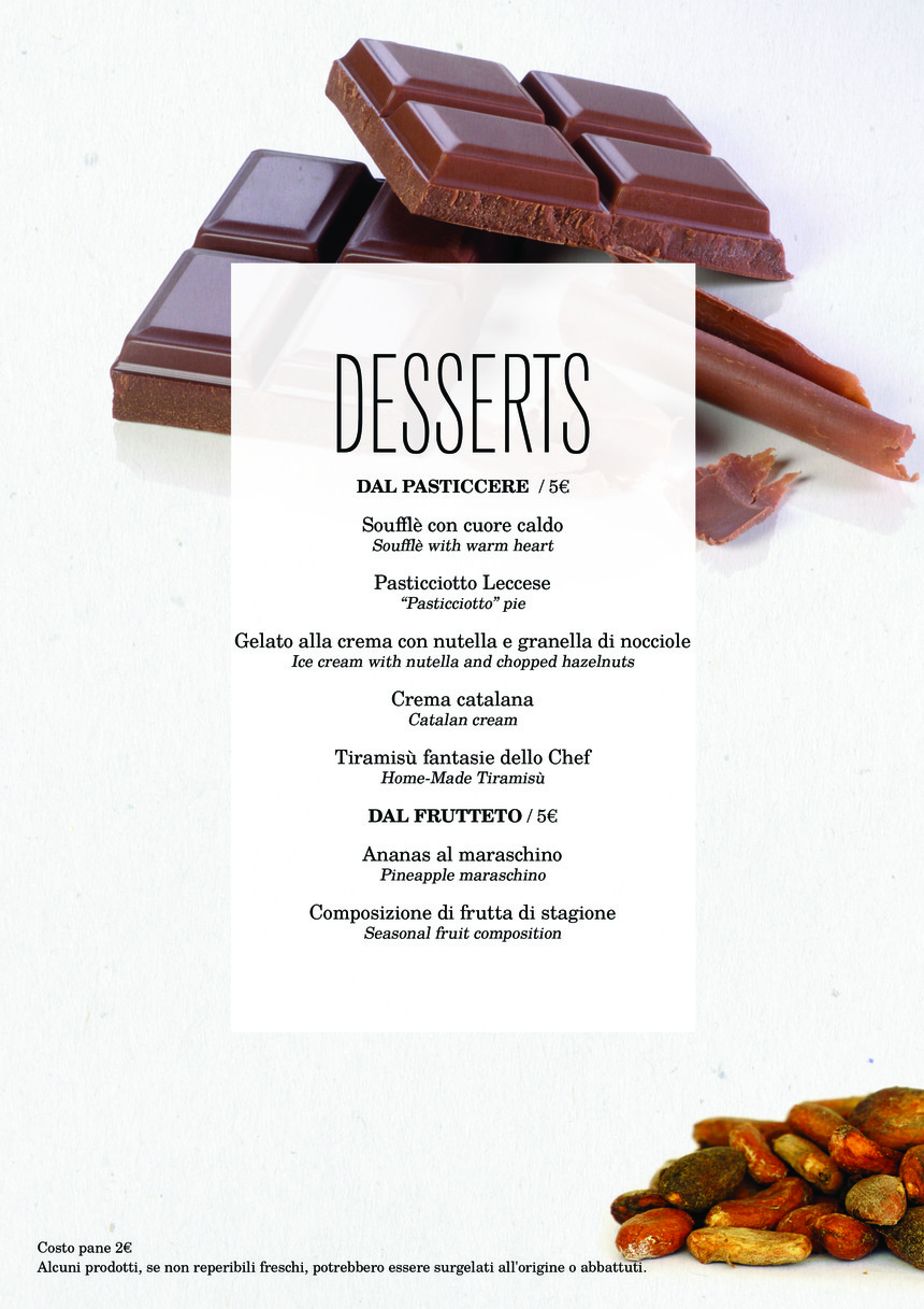 704 Ristorante menu 4