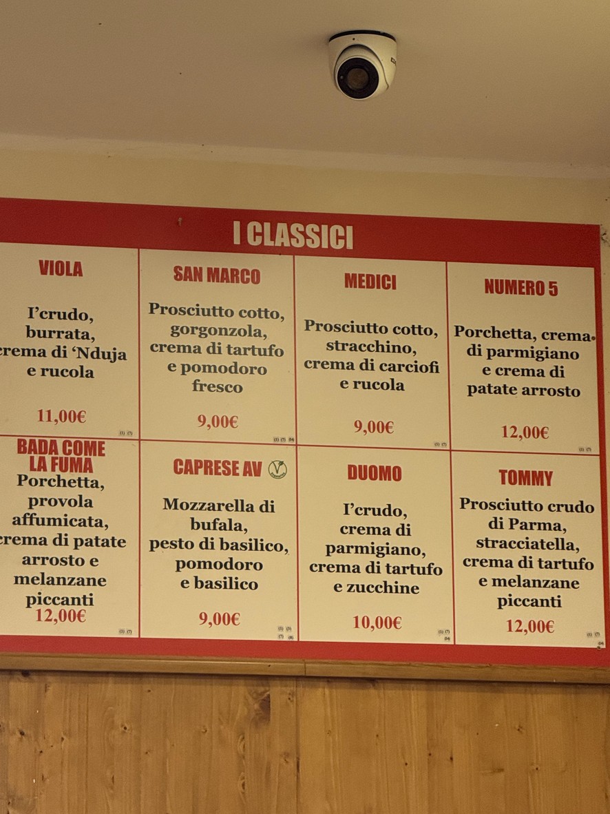 All'Antico Vinaio menu 4