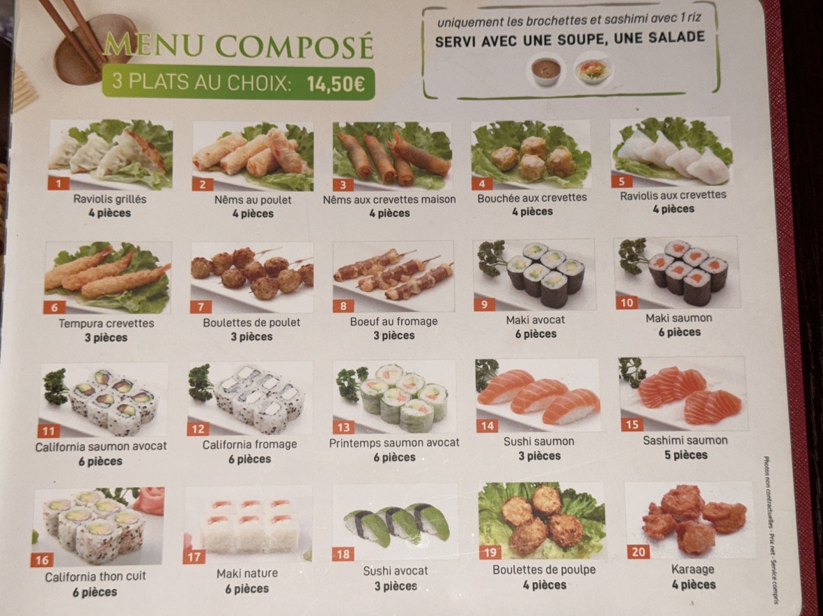 Tokyo Yaki menu 1