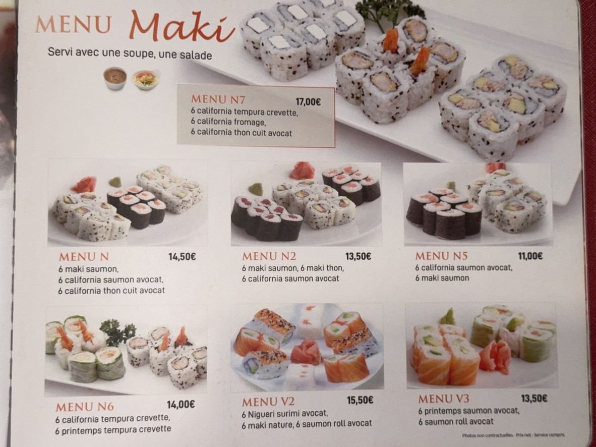 Tokyo Yaki menu 2