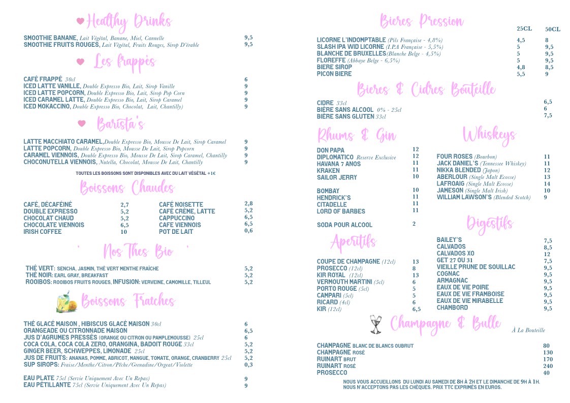 Café de l’Église menu 2