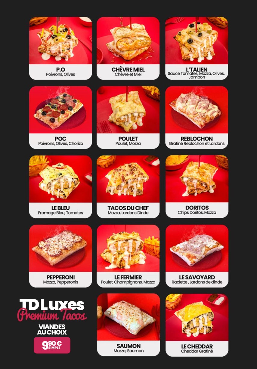 Le Tacos De Lyon - Paris, Jussieu menu 1