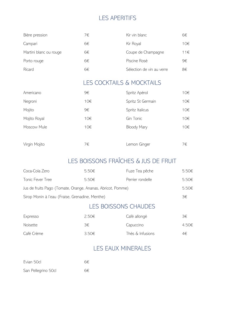 Les Trois Petits menu 2