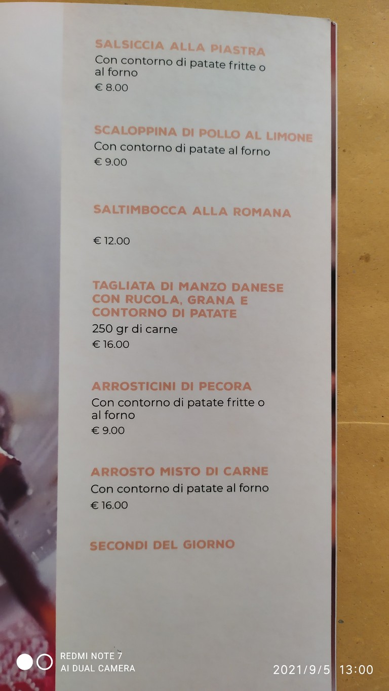 La Fraschetta Tuscolana menu 3