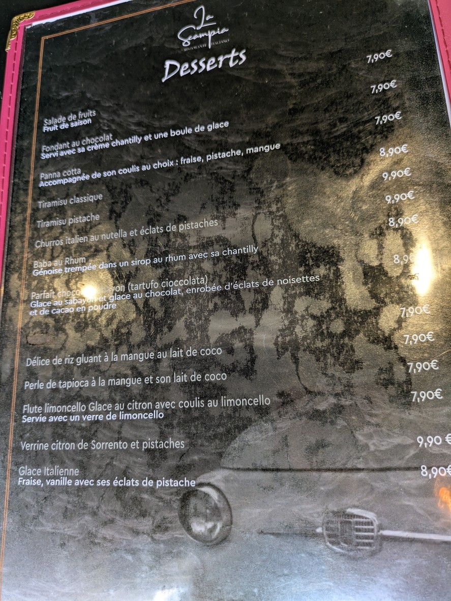 Restaurant Asiatique - La Scampia menu 2
