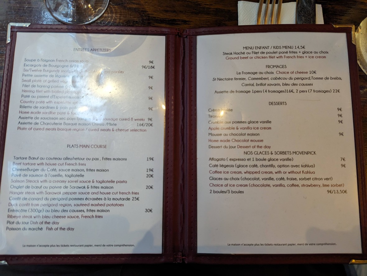 Café Latin menu 2