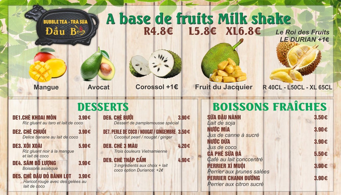 Banh mi Dau Bo menu 4