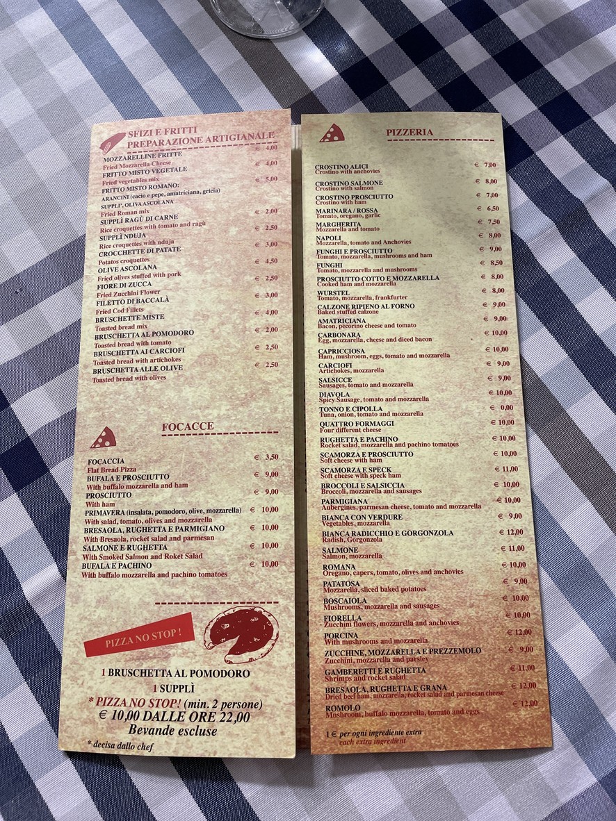 Ristorante Romolo e Remo menu 3