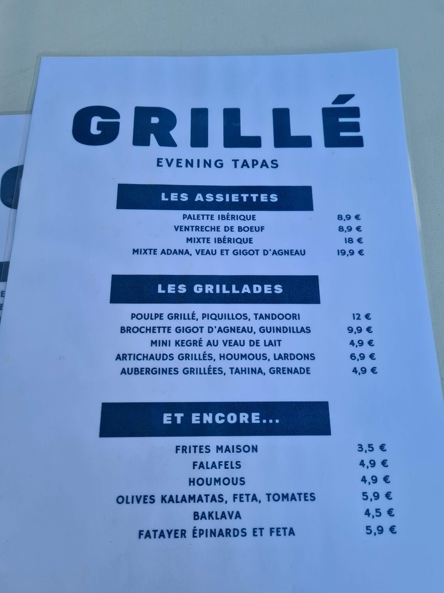 Grillé menu 1