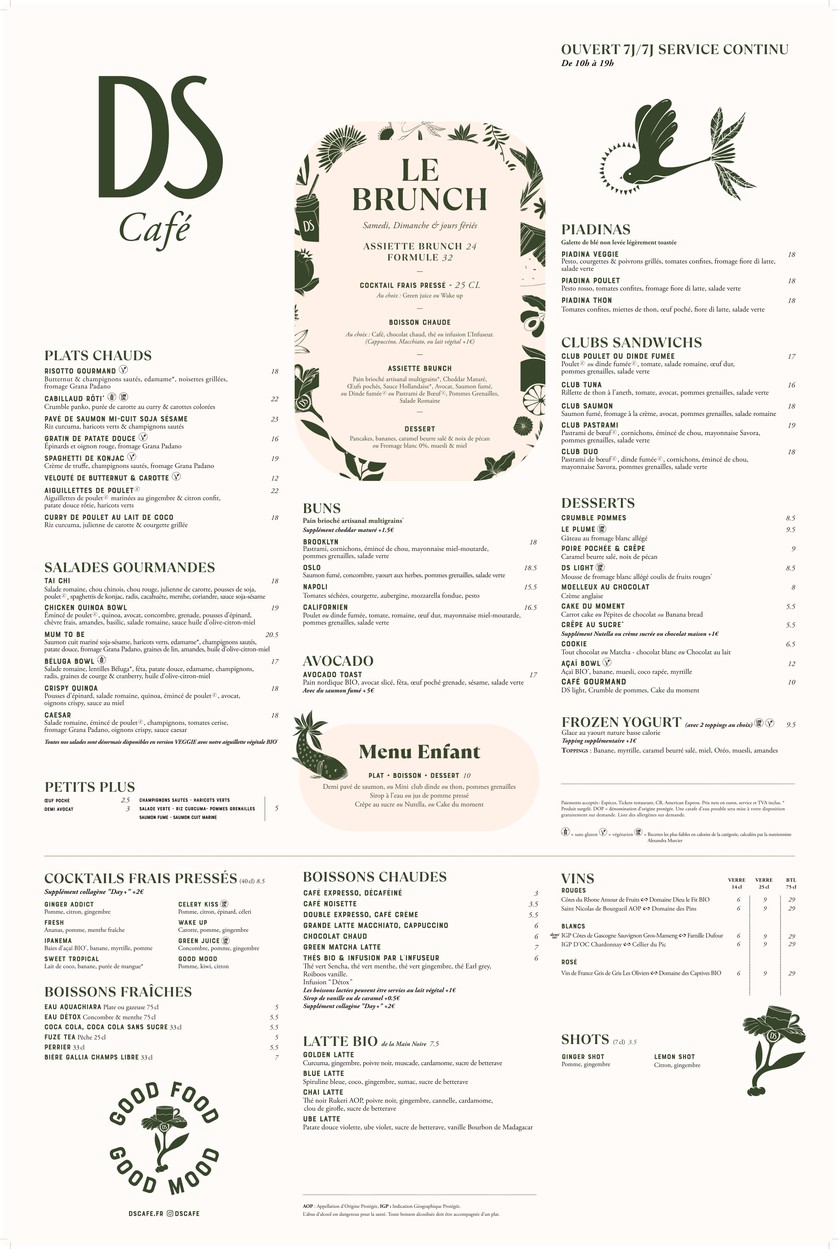 DS Café Niel menu 1