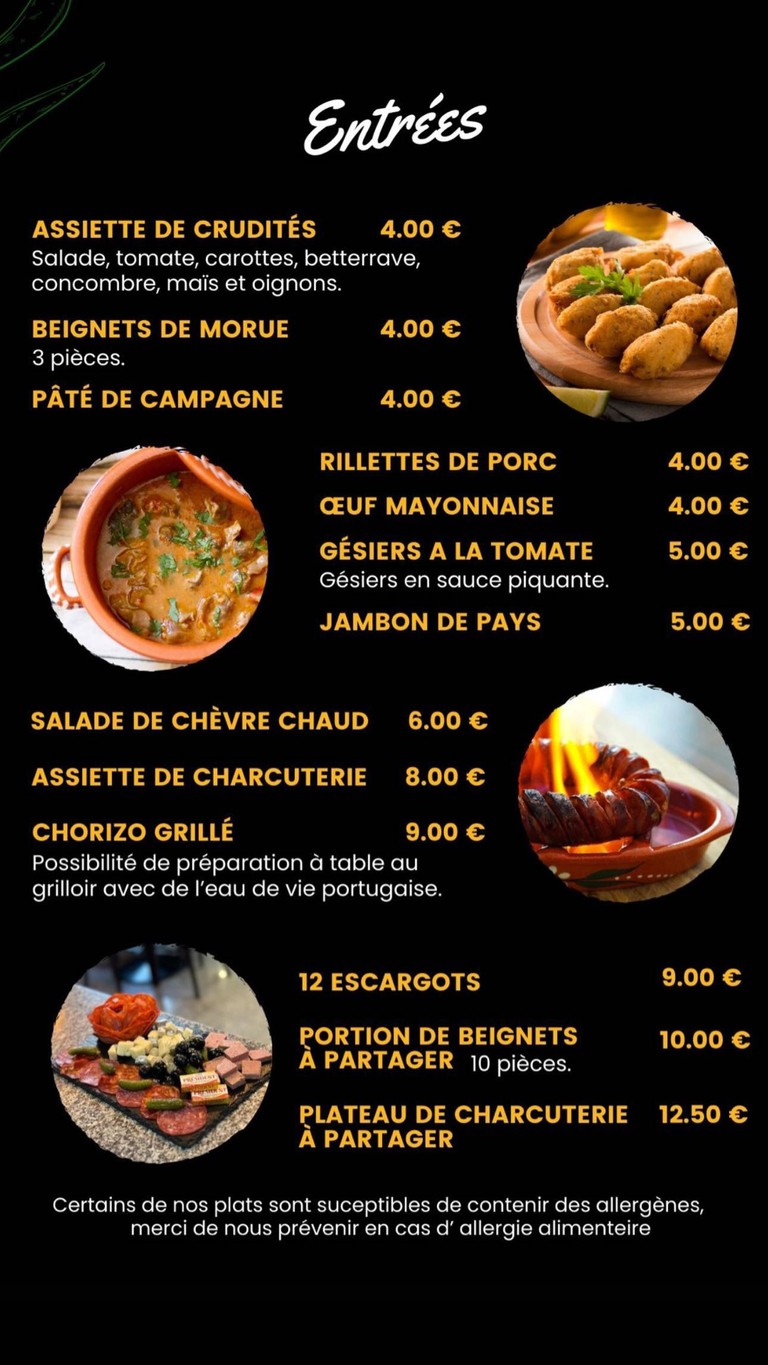 Le Chaves menu 2