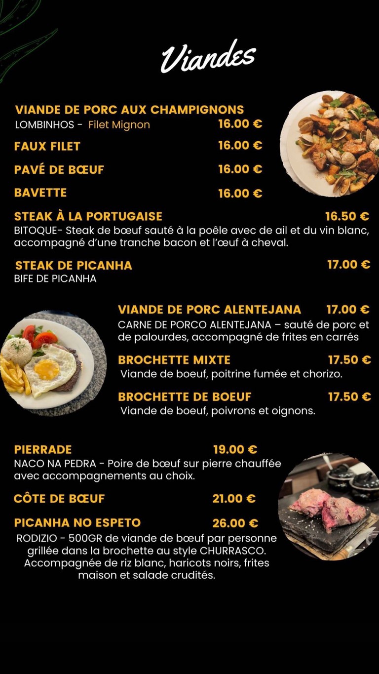 Le Chaves menu 3