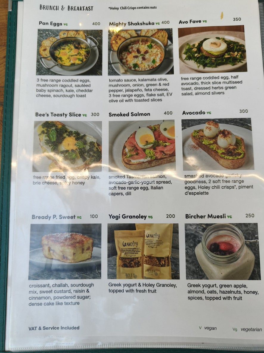 Holey Artisan Bakery and Cafe menu 1