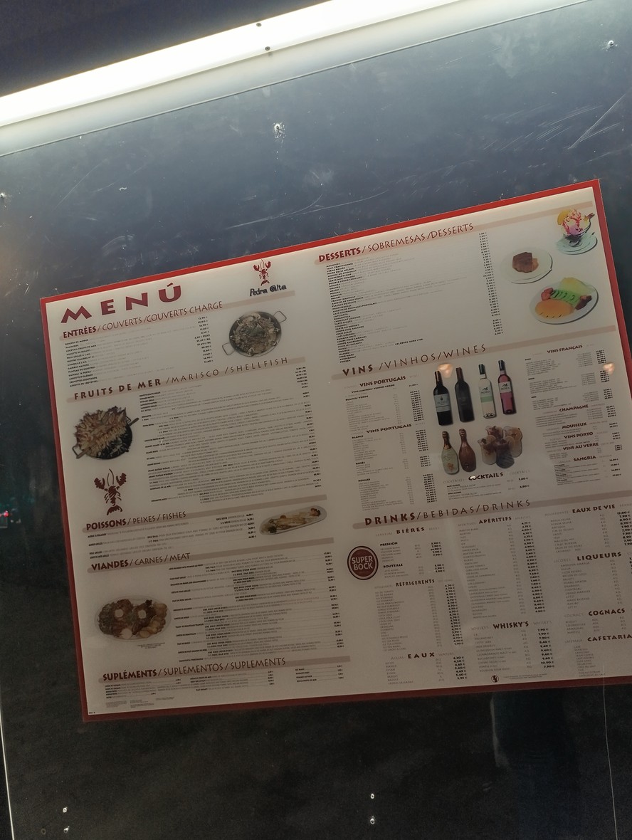 Pedra Alta Bercy menu 1