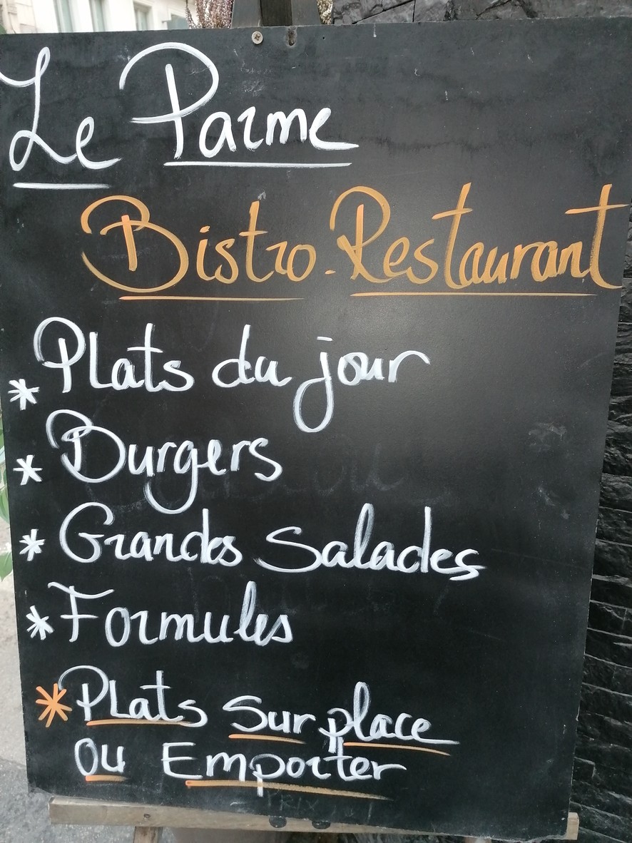 Le Parme menu 1