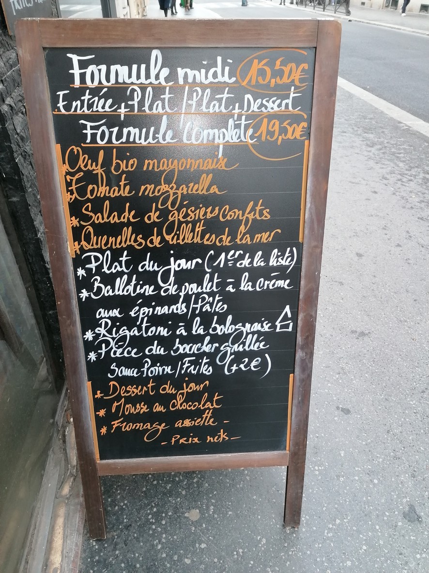 Le Parme menu 2