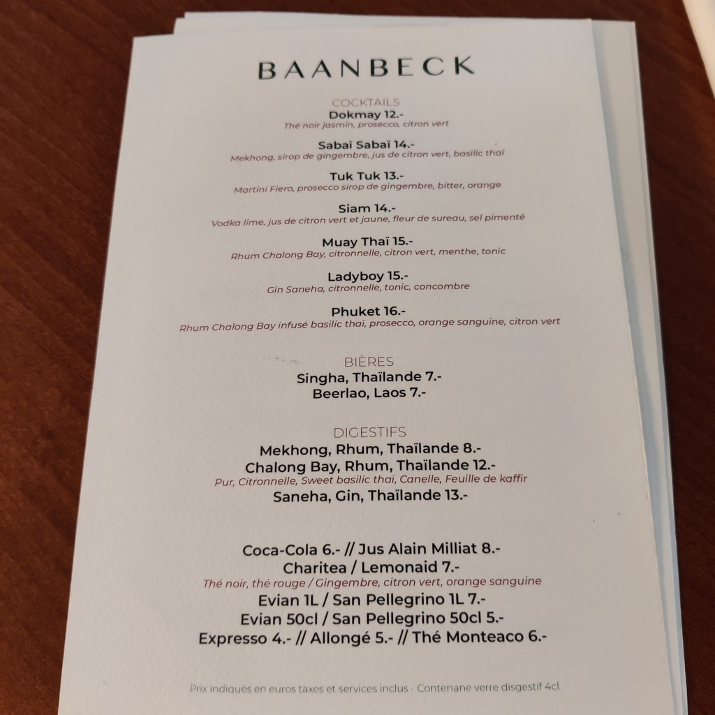 BAANBECK menu 3
