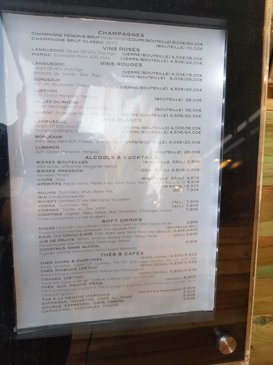 L'Arganier menu 2