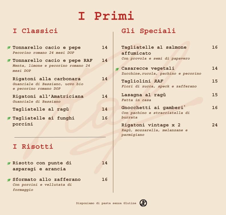 Raf Restaurant menu 3