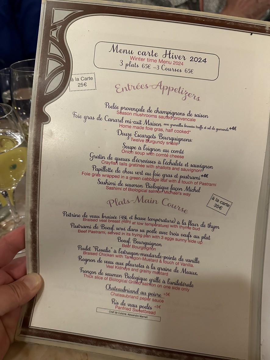 Le Bouclard menu 1