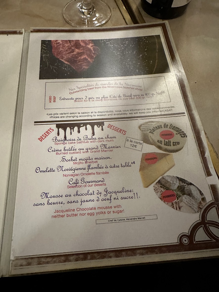 Le Bouclard menu 2