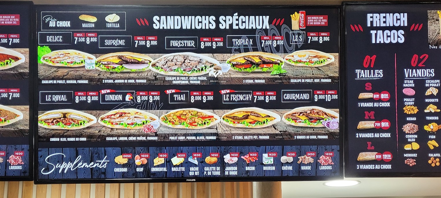 Splash Food menu 2