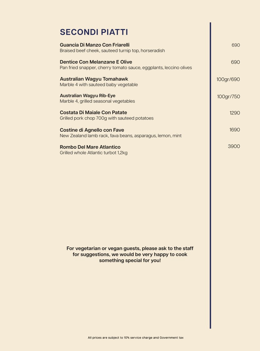 La Bottega Bangkok menu 3