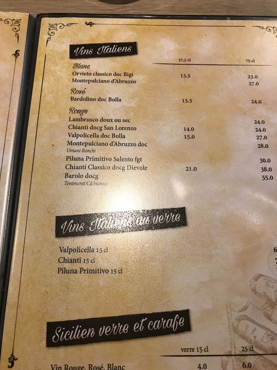 La Capricciosa menu 5