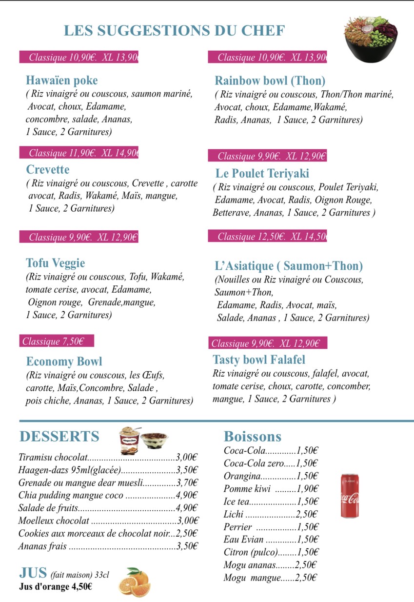 Poke Burger menu 3